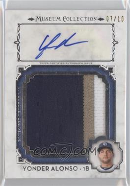 2014 Topps Museum Collection - Momentous Material Jumbo Relic Autographs #MMAR-YA - Yonder Alonso /10