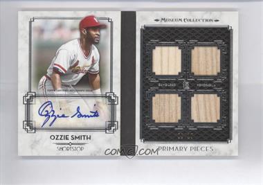 2014 Topps Museum Collection - Single-Player Primary Pieces Quad Relics Autograph Books #PPAR-OS - Ozzie Smith /10