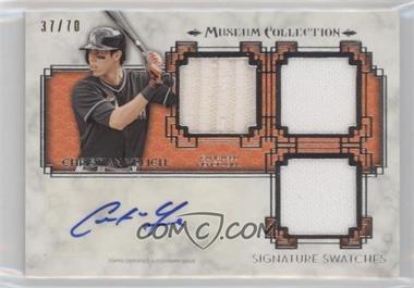 2014 Topps Museum Collection - Single-Player Signature Swatches Triple #SST-CY - Christian Yelich /70