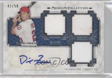2014 Topps Museum Collection - Single-Player Signature Swatches Triple #SST-DF - David Freese /50