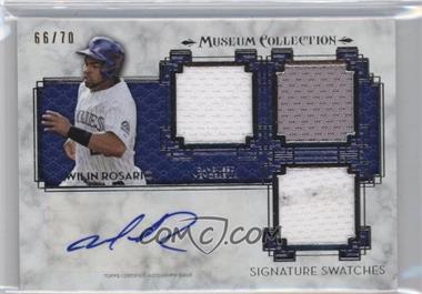 2014 Topps Museum Collection - Single-Player Signature Swatches Triple #SST-WR2 - Wilin Rosario /70