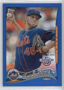 2014 Topps Opening Day - [Base] - Blue Holofoil #101 - Future Stars - Zack Wheeler /2014