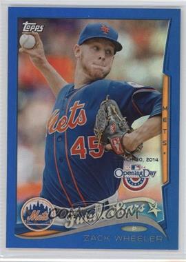 2014 Topps Opening Day - [Base] - Blue Holofoil #101 - Future Stars - Zack Wheeler /2014