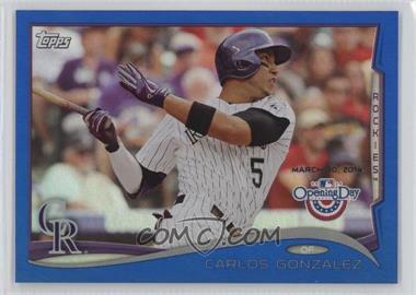 2014 Topps Opening Day - [Base] - Blue Holofoil #16 - Carlos Gonzalez /2014