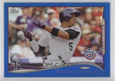 2014 Topps Opening Day - [Base] - Blue Holofoil #16 - Carlos Gonzalez /2014