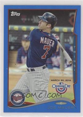 2014 Topps Opening Day - [Base] - Blue Holofoil #73 - Joe Mauer /2014