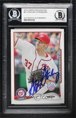 2014 Topps Opening Day - [Base] #21 - Stephen Strasburg [BAS BGS Authentic]