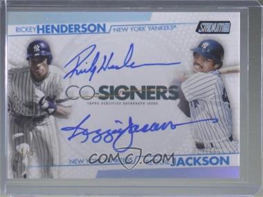 2014 Topps Stadium Club - Co-Signers Autographs #CSA-HJ - Rickey Henderson, Reggie Jackson /5