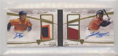 2014 Topps Supreme - Dual Autograph Jumbo Patch Book #DAPR-GS - George Springer, Jon Singleton /10 [Good to VG‑EX]