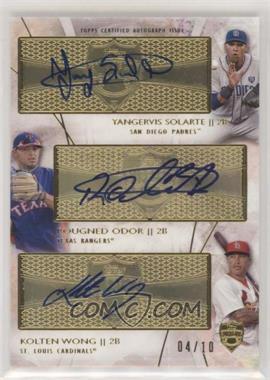 2014 Topps Supreme - Triple Autograph #TA-SOW - Yangervis Solarte, Rougned Odor, Kolten Wong /10