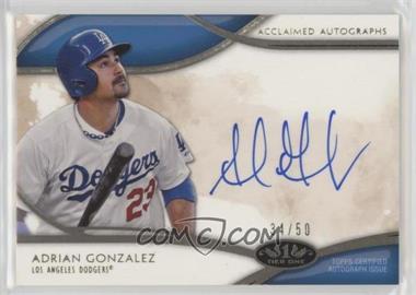 2014 Topps Tier One - Acclaimed Autographs #AA-AG - Adrian Gonzalez /50