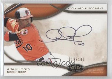 2014 Topps Tier One - Acclaimed Autographs #AA-AJN - Adam Jones /100