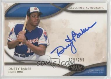 2014 Topps Tier One - Acclaimed Autographs #AA-DBK - Dusty Baker /299