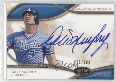 2014 Topps Tier One - Acclaimed Autographs #AA-DM - Dale Murphy /100