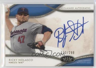 2014 Topps Tier One - Acclaimed Autographs #AA-RNO - Ricky Nolasco /299