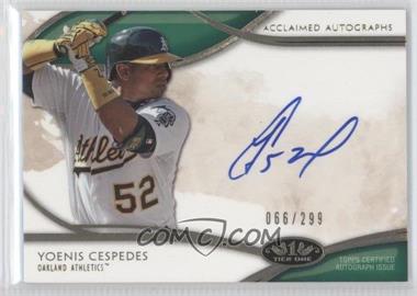 2014 Topps Tier One - Acclaimed Autographs #AA-YC - Yoenis Cespedes /299