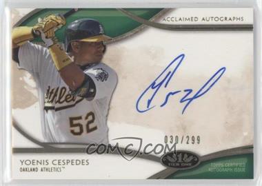 2014 Topps Tier One - Acclaimed Autographs #AA-YC - Yoenis Cespedes /299