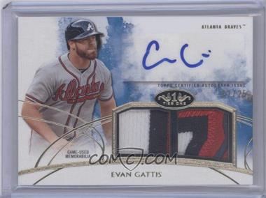 2014 Topps Tier One - Autograph Relics - Dual Patch #DAR-EG - Evan Gattis /25