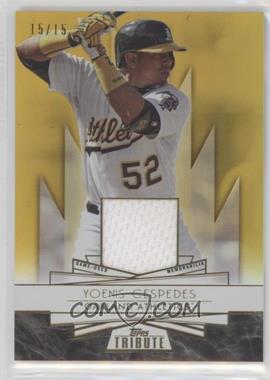 2014 Topps Tribute - Forever Young Relics - Gold #FYR-YC - Yoenis Cespedes /15