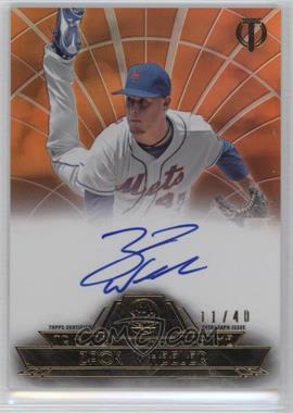 2014 Topps Tribute - to the Pastime Autographs - Orange #TPT-ZW - Zack Wheeler /40