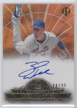 2014 Topps Tribute - to the Pastime Autographs - Orange #TPT-ZW - Zack Wheeler /40