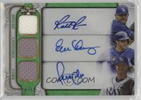 Matt Moore, Evan Longoria, Alex Cobb #/18