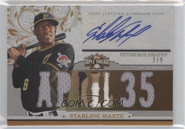 2014 Topps Triple Threads - Autograph Relics - Gold #TTAR-SMA5 - Starling Marte /9