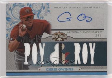 2014 Topps Triple Threads - Autograph Relics - Sapphire #TTAR-CO3 - Chris Owings /3