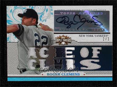 2014 Topps Triple Threads - Autograph Relics - Sapphire #TTAR-RC2 - Roger Clemens /3