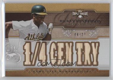 2014 Topps Triple Threads - Legends Relics - Sepia #TTRL-RH - Rickey Henderson /27