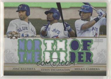 2014 Topps Triple Threads - Relic Combos - Emerald #TTRC-BEC - Jose Bautista, Edwin Encarnacion, Melky Cabrera /18