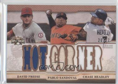 2014 Topps Triple Threads - Relic Combos - Sepia #TTRC-FSH - David Freese, Pablo Sandoval, Chase Headley /27