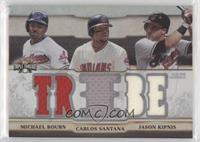 Michael Bourn, Carlos Santana, Jason Kipnis #/36