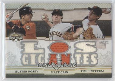 2014 Topps Triple Threads - Relic Combos #TTRC-PCL - Buster Posey, Matt Cain, Tim Lincecum /36