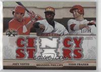 Joey Votto, Brandon Phillips, Todd Frazier #/36