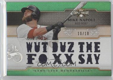 2014 Topps Triple Threads - Relics - Emerald #TTR-MN3 - Mike Napoli /18