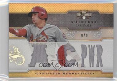 2014 Topps Triple Threads - Relics - Gold #TTR-AC3 - Allen Craig /9