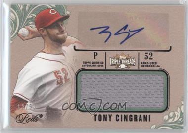 2014 Topps Triple Threads - Unity Autograph Jumbo Relics - Emerald #UAJR-TC - Tony Cingrani /50