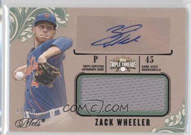 2014 Topps Triple Threads - Unity Autograph Jumbo Relics - Emerald #UAJR-ZW - Zack Wheeler /50