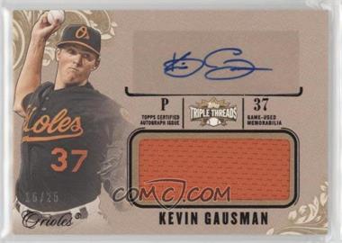 2014 Topps Triple Threads - Unity Autograph Jumbo Relics - Gold #UAJR-KG - Kevin Gausman /25