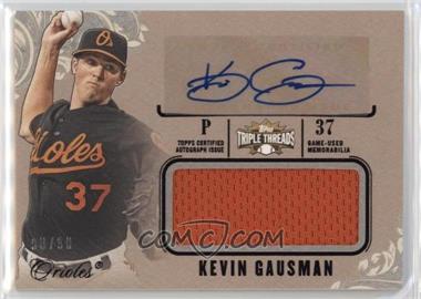2014 Topps Triple Threads - Unity Autograph Jumbo Relics - Gold #UAJR-KG - Kevin Gausman /25