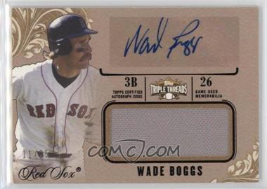 2014 Topps Triple Threads - Unity Autograph Jumbo Relics - Gold #UAJR-WB - Wade Boggs /25