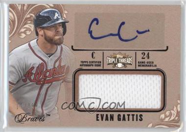 2014 Topps Triple Threads - Unity Autograph Jumbo Relics - Sepia #UAJR-EG - Evan Gattis /75