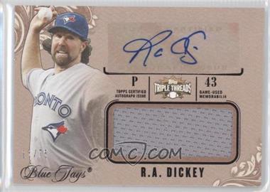 2014 Topps Triple Threads - Unity Autograph Jumbo Relics - Sepia #UAJR-RD - R.A. Dickey /75