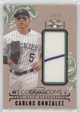 2014 Topps Triple Threads - Unity Single Jumbo Relics - Emerald #UJR-CG01 - Carlos Gonzalez /18