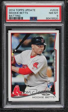 2014 Topps Update Series - [Base] #US-26.1 - Mookie Betts (Batting) [PSA 8 NM‑MT]