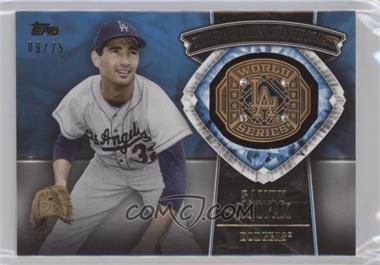 2014 Topps Update Series - World Series Champions Manufactured Rings - Gold Gems #WSR-SK - Sandy Koufax /25