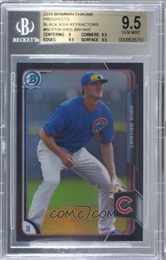 2015 Bowman - Chrome Prospects - Asia Exclusive Black Refractor #BCP100 - Kris Bryant [BGS 9.5 GEM MINT]