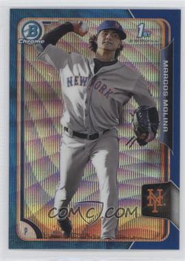 2015 Bowman - Chrome Prospects - Blue Wave Refractor #BCP78 - Marcos Molina