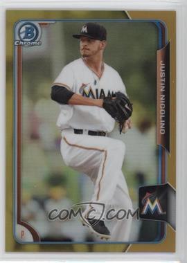 2015 Bowman - Chrome Prospects - Gold Refractor #BCP93 - Justin Nicolino /50